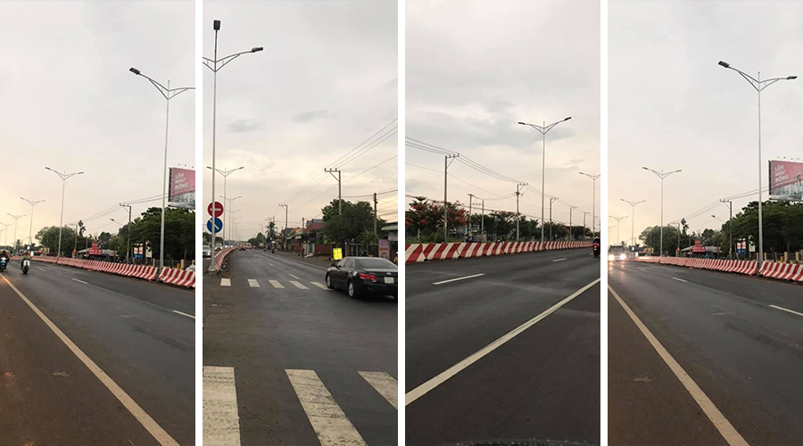 1200pcs 150W ATLANTIC MIDI LED STREET LIGHT dipasang di HCMC, Vietnam